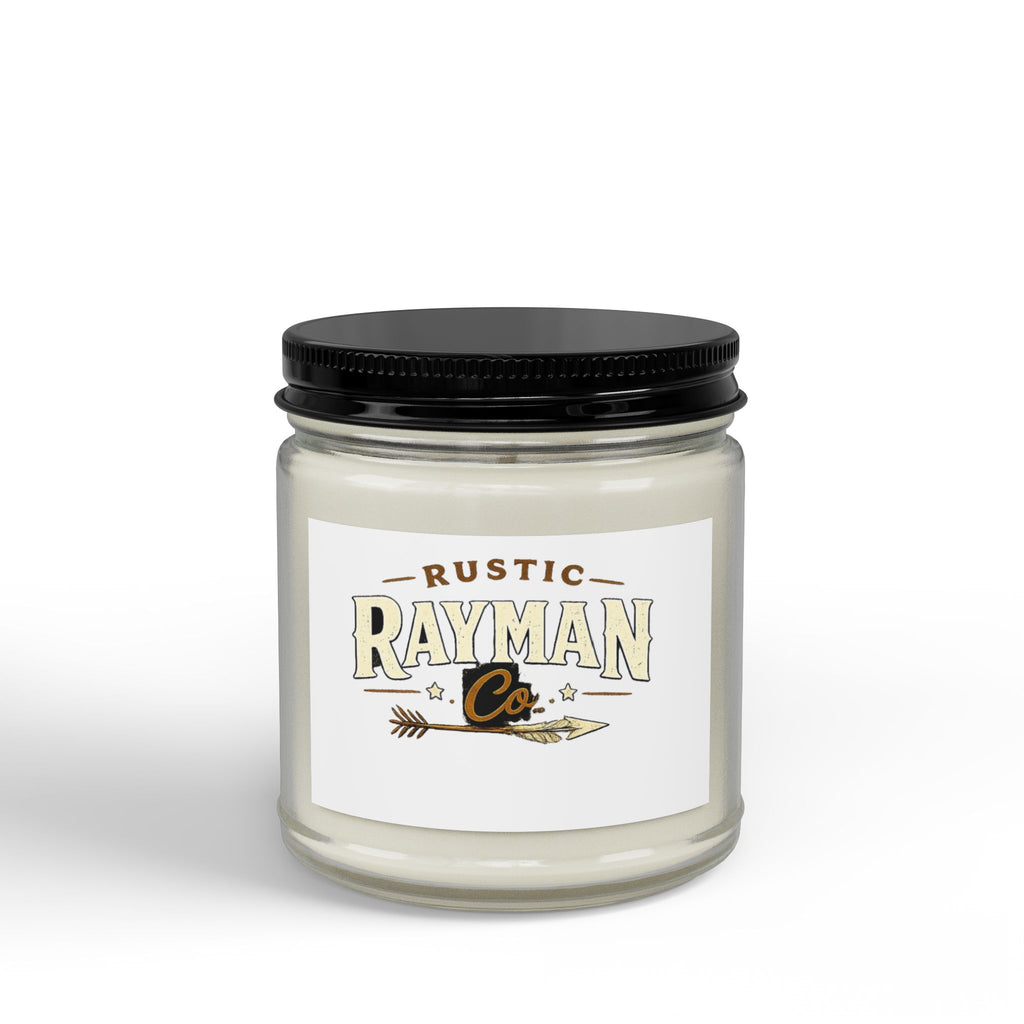 Rustic Rayman Co. Scented Soy Candle (4oz & 9oz) — Long-Lasting with Black Lid
