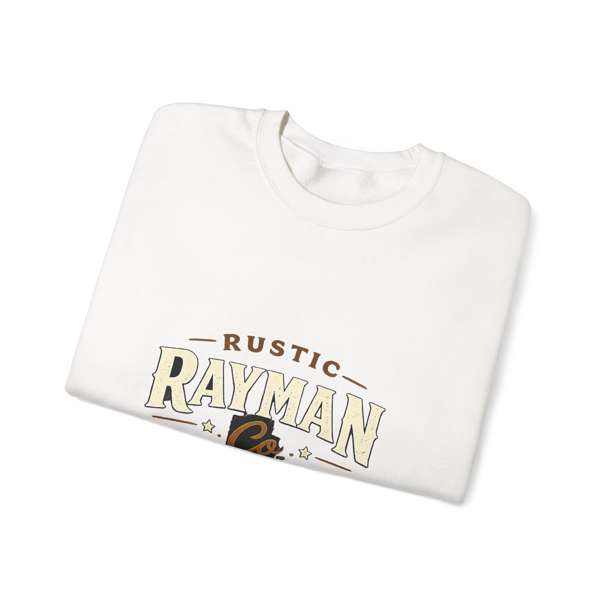 Rustic Raymond Co. Logo Crewneck Sweatshirt — Oversized Vintage Brand Pullover