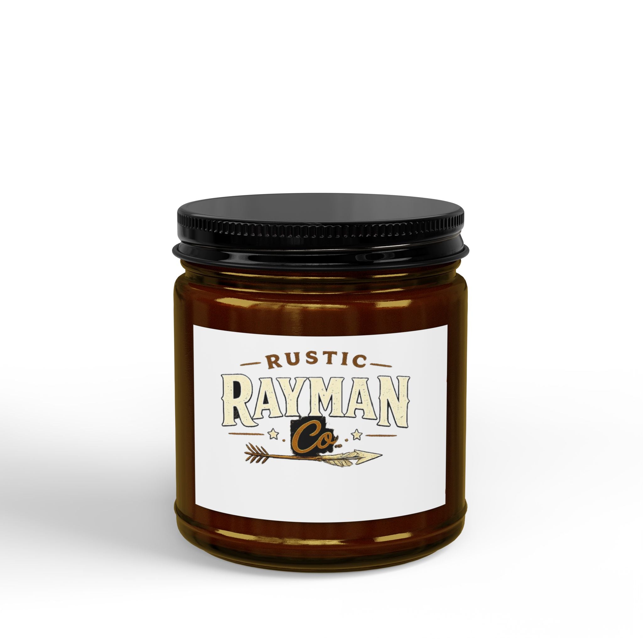 Rustic Rayman Co. Scented Soy Candle (4oz & 9oz) — Long-Lasting with Black Lid