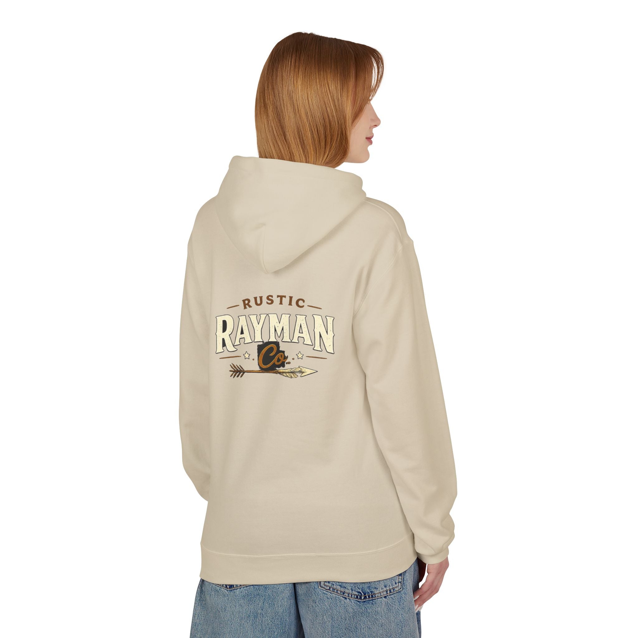 Rustic Rayman Co. Hoodie — Vintage Arrow Logo Crewneck
