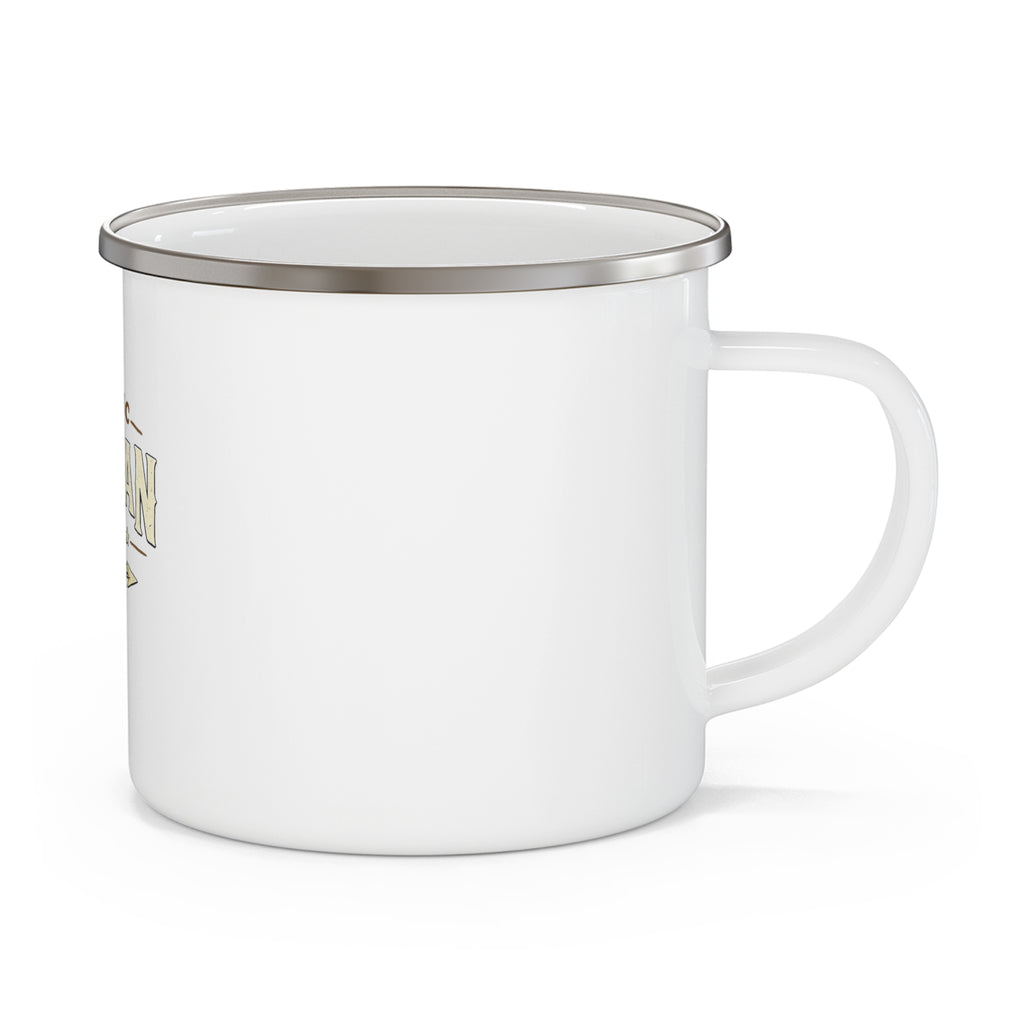 Enamel Mug — Rustic "Rayman Co." Camp Coffee Cup, Vintage Outdoor Camper Gift