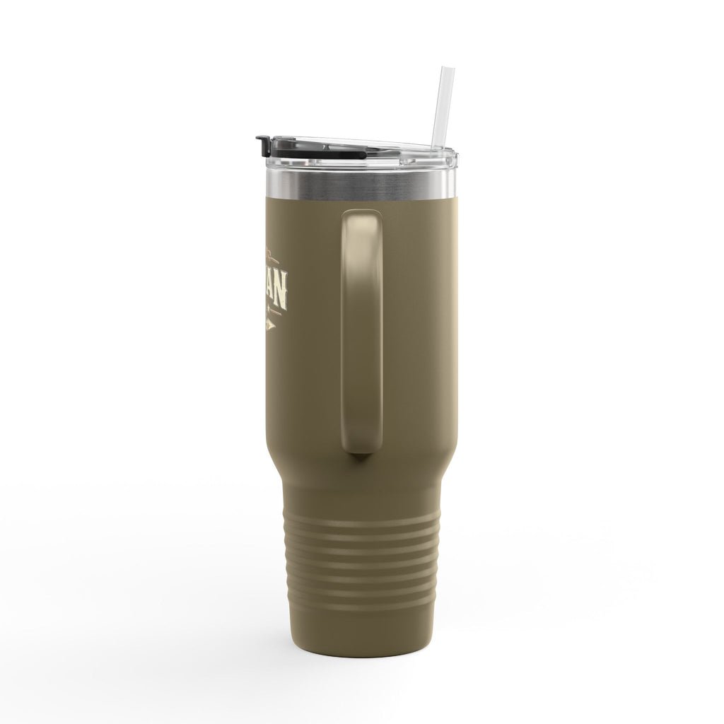 40oz Insulated Travel Mug — Outdoor Adventure Thermo Tumbler with Handle (Rayman Co. Logo)