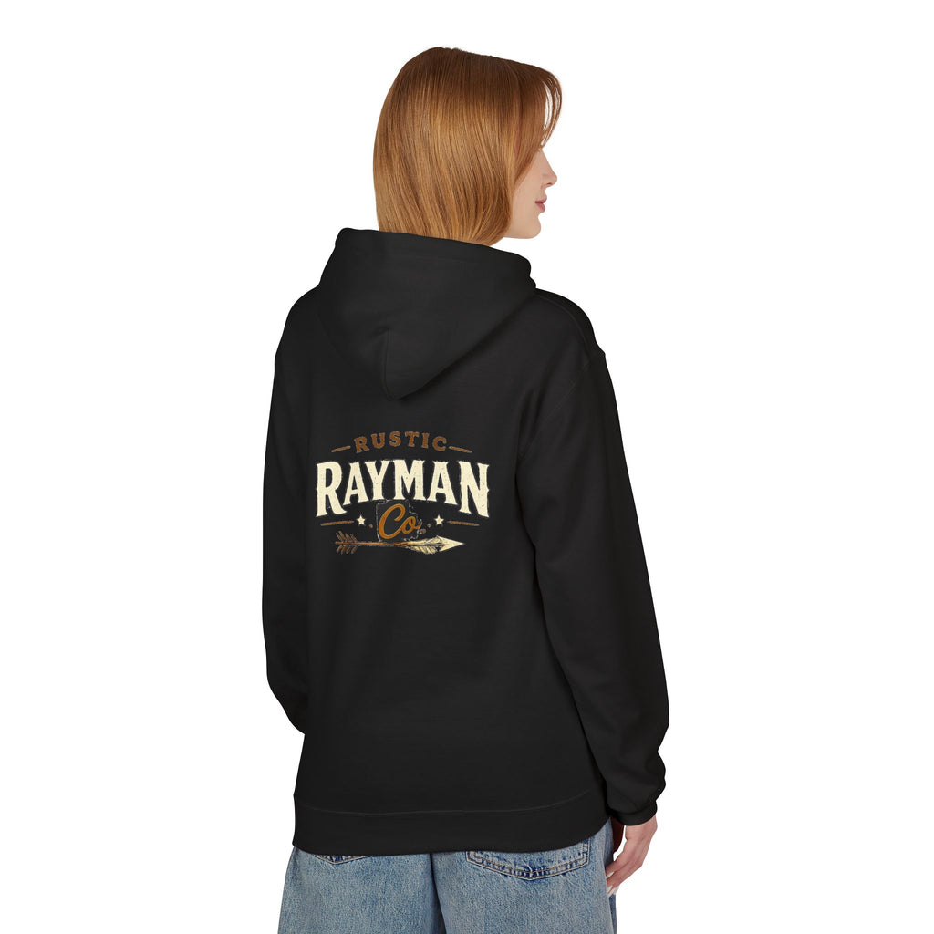 Rustic Rayman Co. Hoodie — Vintage Arrow Logo Crewneck