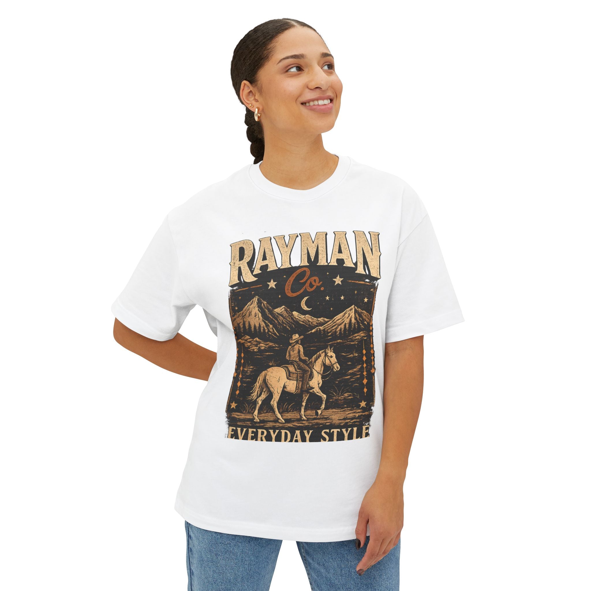 Rayman Co. Vintage Western Tee — Cowboy Horse Graphic T-Shirt