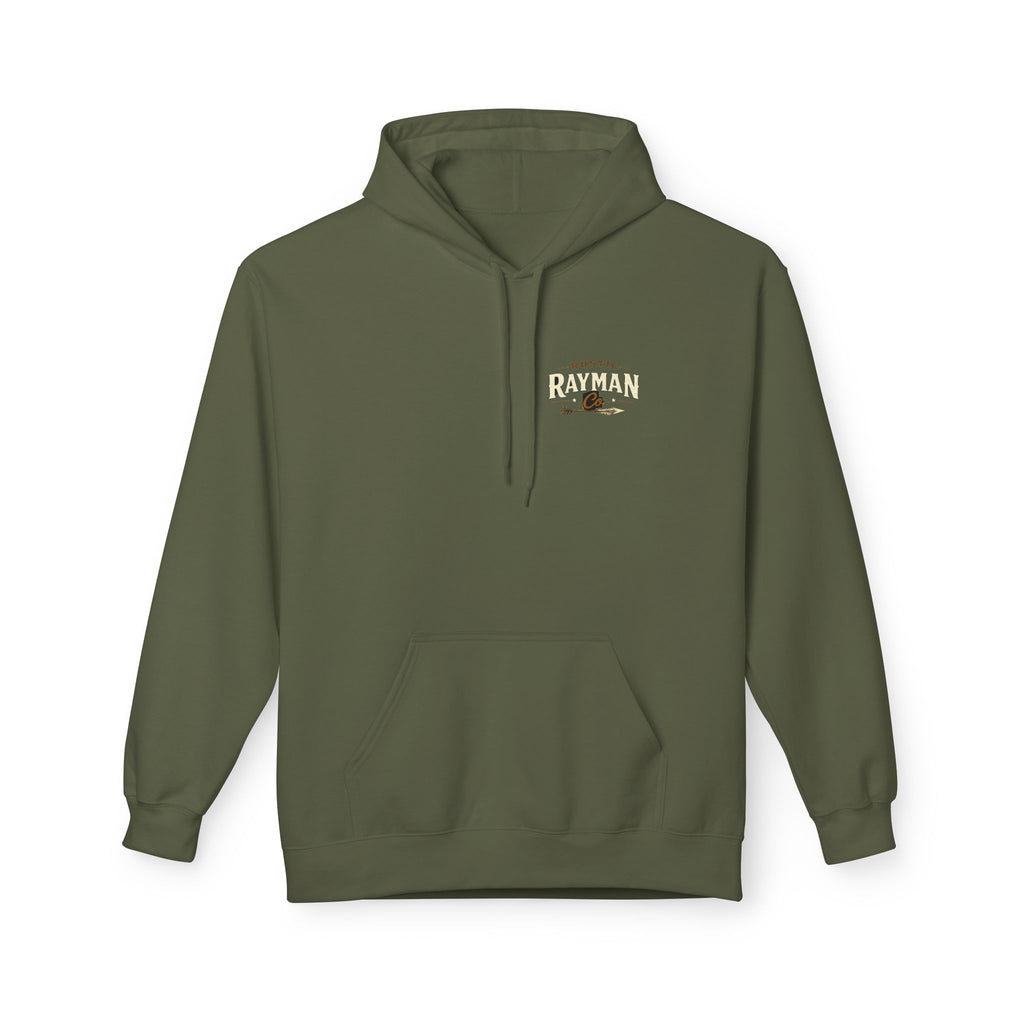 Rustic Rayman Co. Hoodie — Vintage Arrow Logo Crewneck
