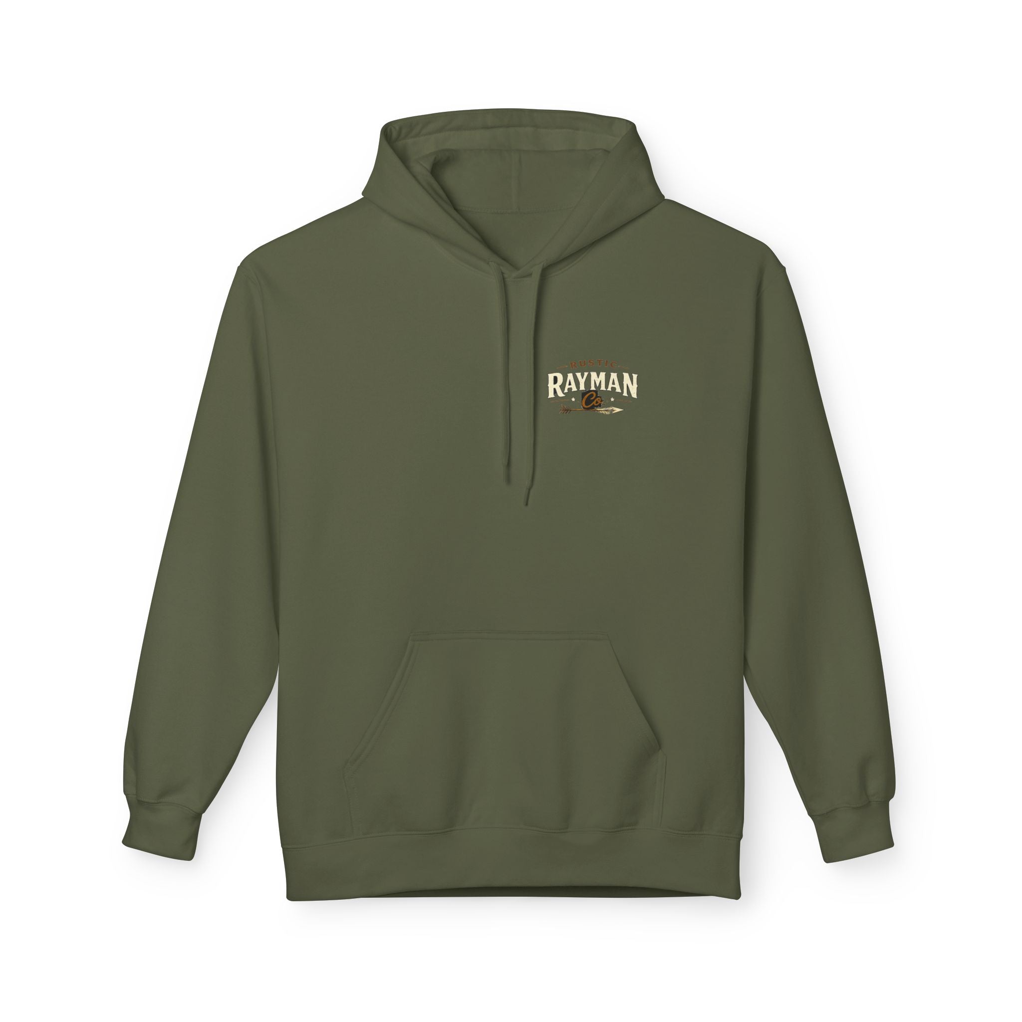Rustic Rayman Co. Hoodie — Vintage Arrow Logo Crewneck