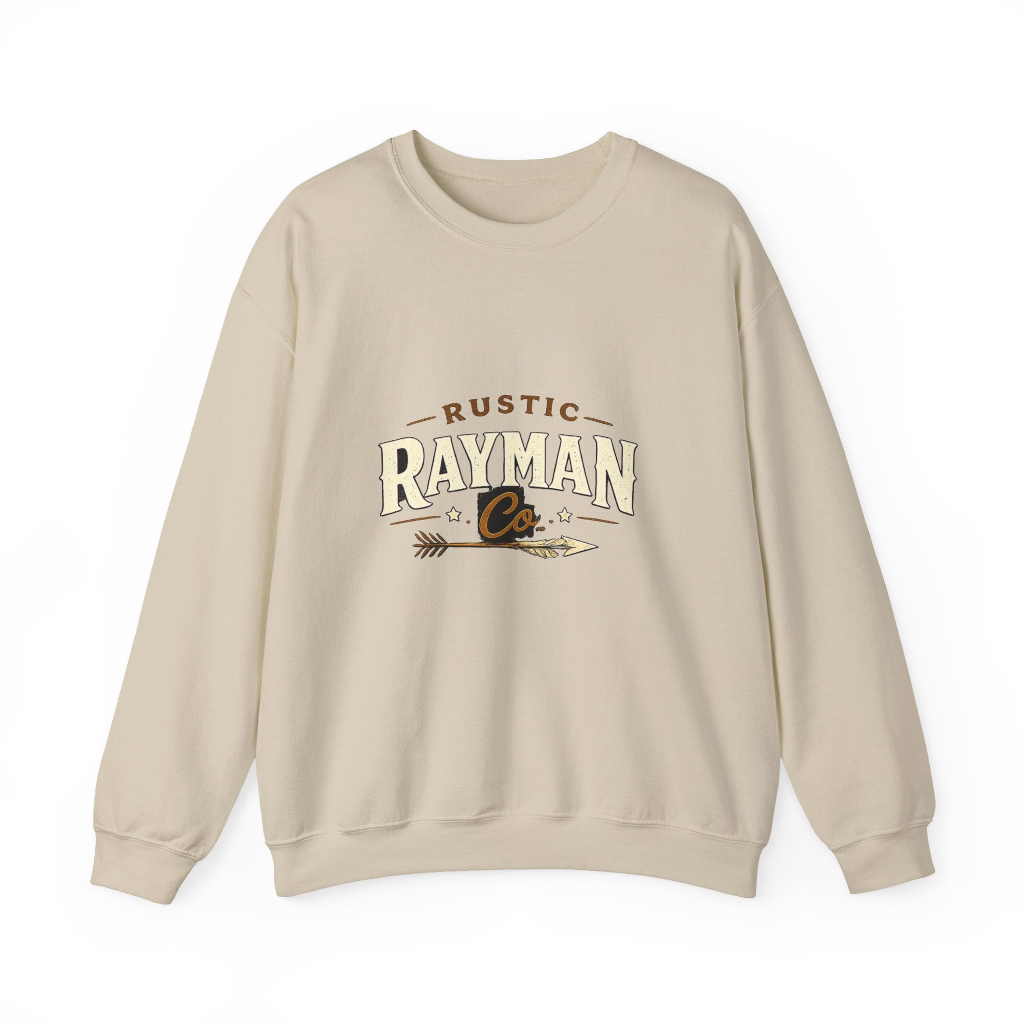 Rustic Raymond Co. Logo Crewneck Sweatshirt — Oversized Vintage Brand Pullover