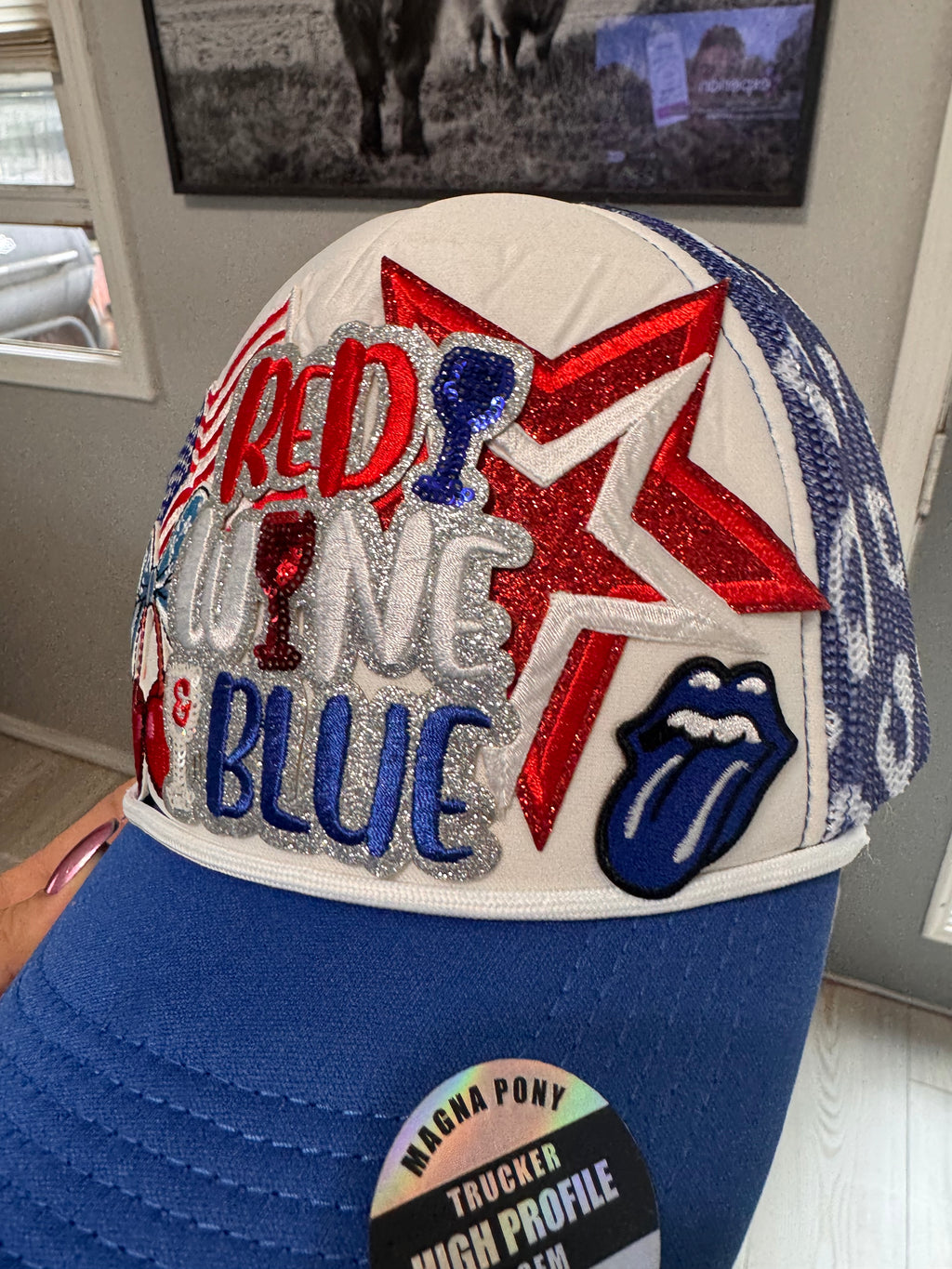 RED WINE AND BLUE trucker hat