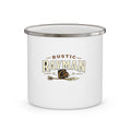 Enamel Mug — Rustic "Rayman Co." Camp Coffee Cup, Vintage Outdoor Camper Gift