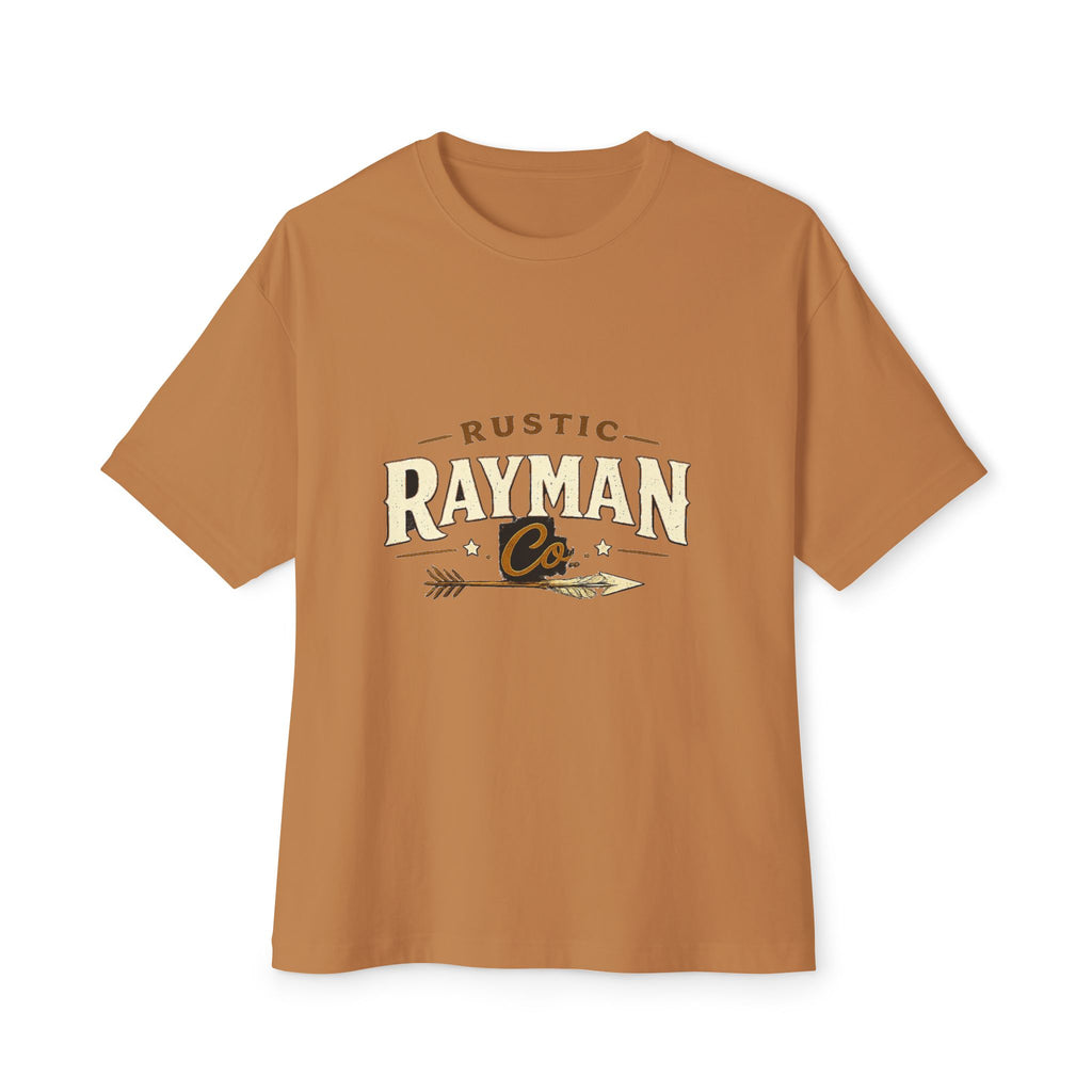 Rustic Rayman Co. Oversized Tee — Vintage Rustic Logo Boxy T-Shirt
