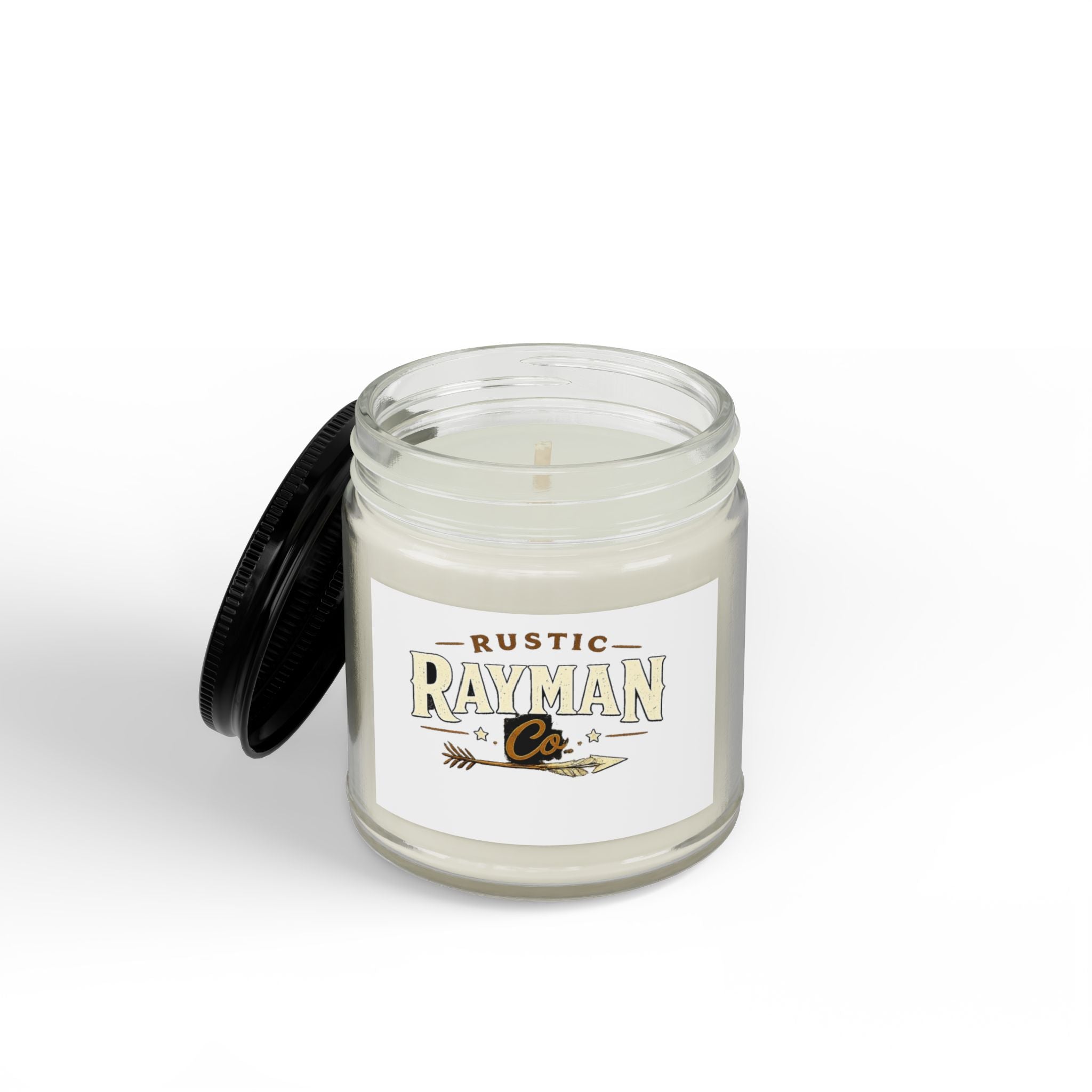 Rustic Rayman Co. Scented Soy Candle (4oz & 9oz) — Long-Lasting with Black Lid