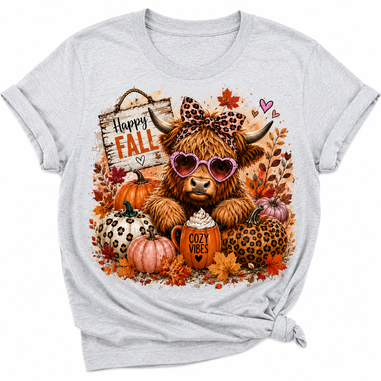 🍂 Happy Fall Highland Cow T-Shirt 🍂
