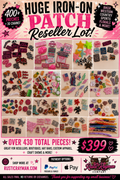 400+ Iron-On Patch Reseller Lot + 30 Purse Chains | Wholesale Bulk Craft Bundle