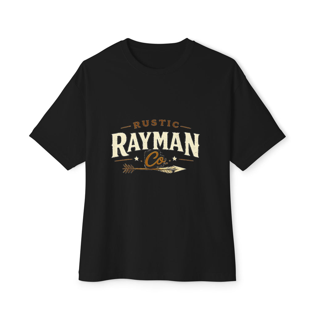 Rustic Rayman Co. Oversized Tee — Vintage Rustic Logo Boxy T-Shirt
