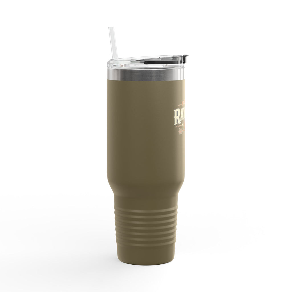 40oz Insulated Travel Mug — Outdoor Adventure Thermo Tumbler with Handle (Rayman Co. Logo)