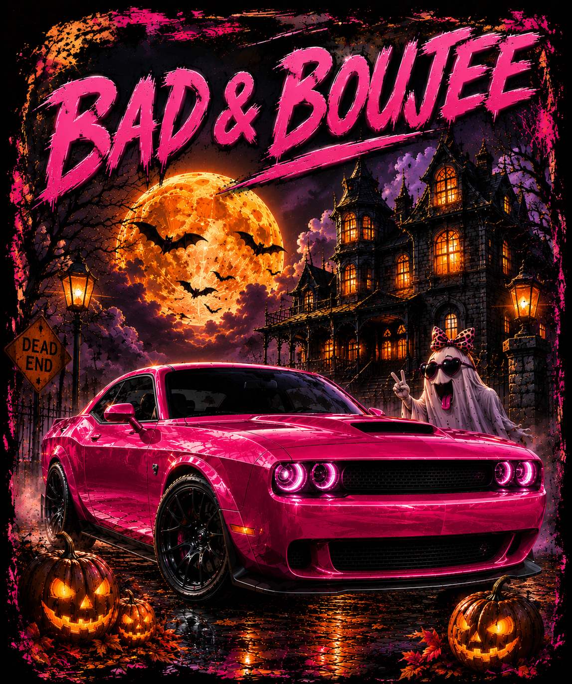 Bad & Boujee Halloween Challenger | Women’s Graphic Tee & Crewneck