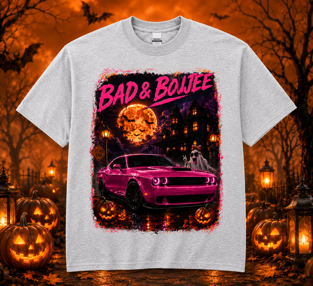 Bad & Boujee Halloween Challenger | Women’s Graphic Tee & Crewneck
