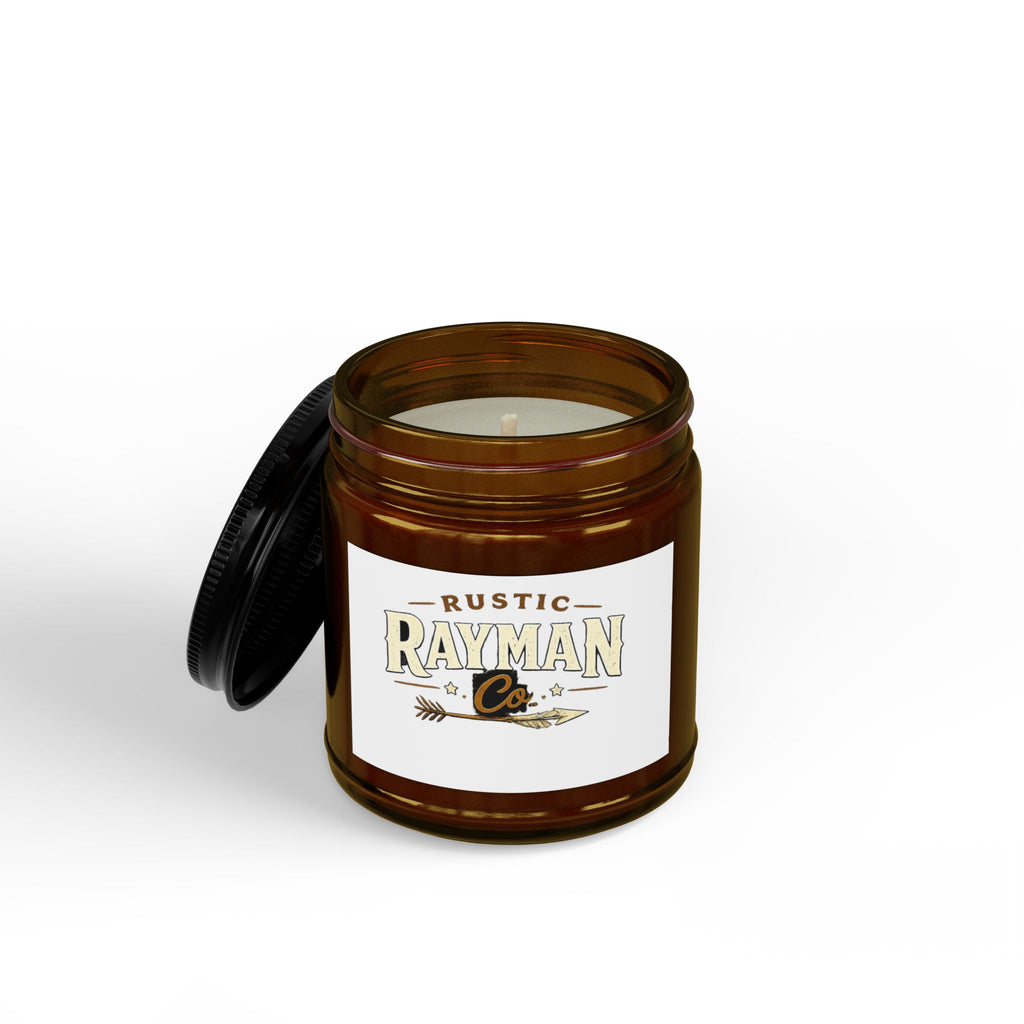 Rustic Rayman Co. Scented Soy Candle (4oz & 9oz) — Long-Lasting with Black Lid