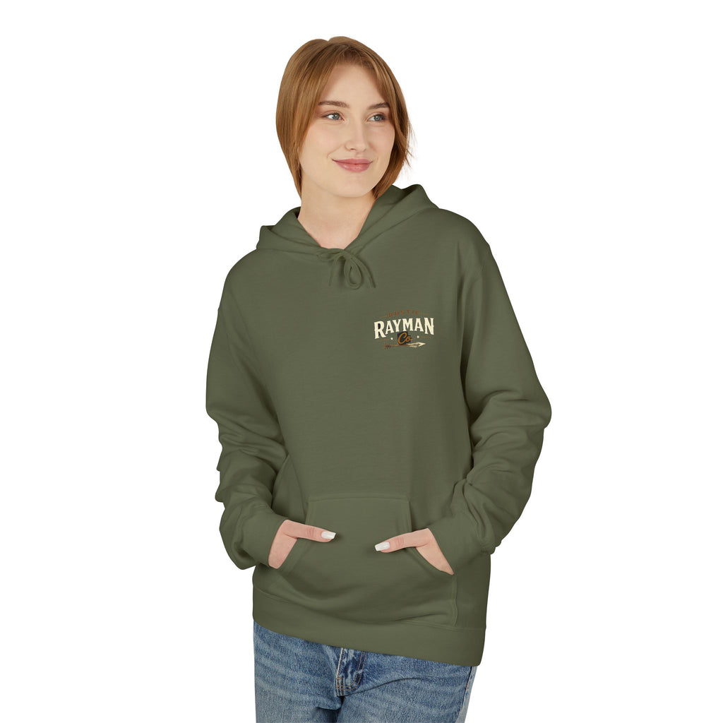 Rustic Rayman Co. Hoodie — Vintage Arrow Logo Crewneck