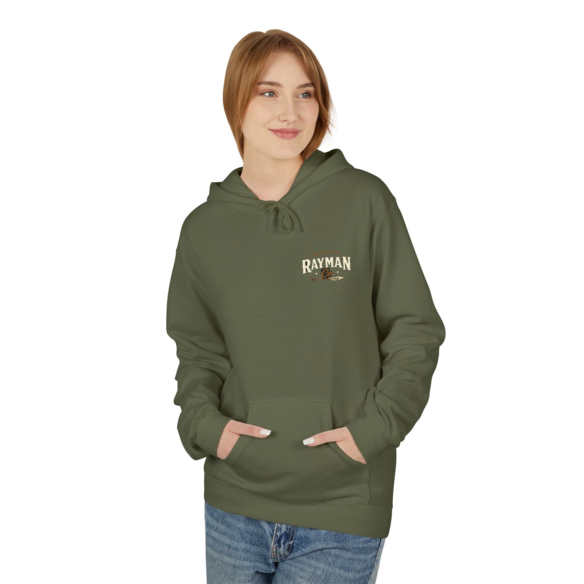 Rustic Rayman Co. Hoodie — Vintage Arrow Logo Crewneck