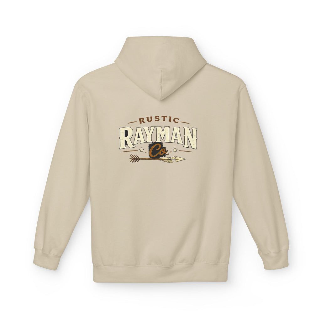 Rustic Rayman Co. Hoodie — Vintage Arrow Logo Crewneck