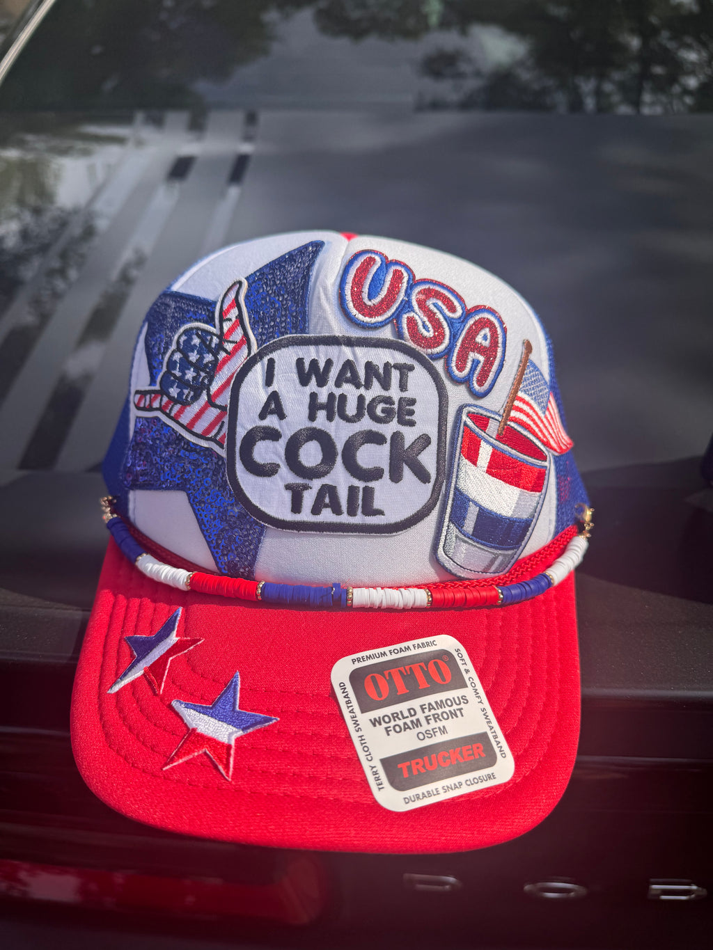 Red White and Blue 3 hat bundle