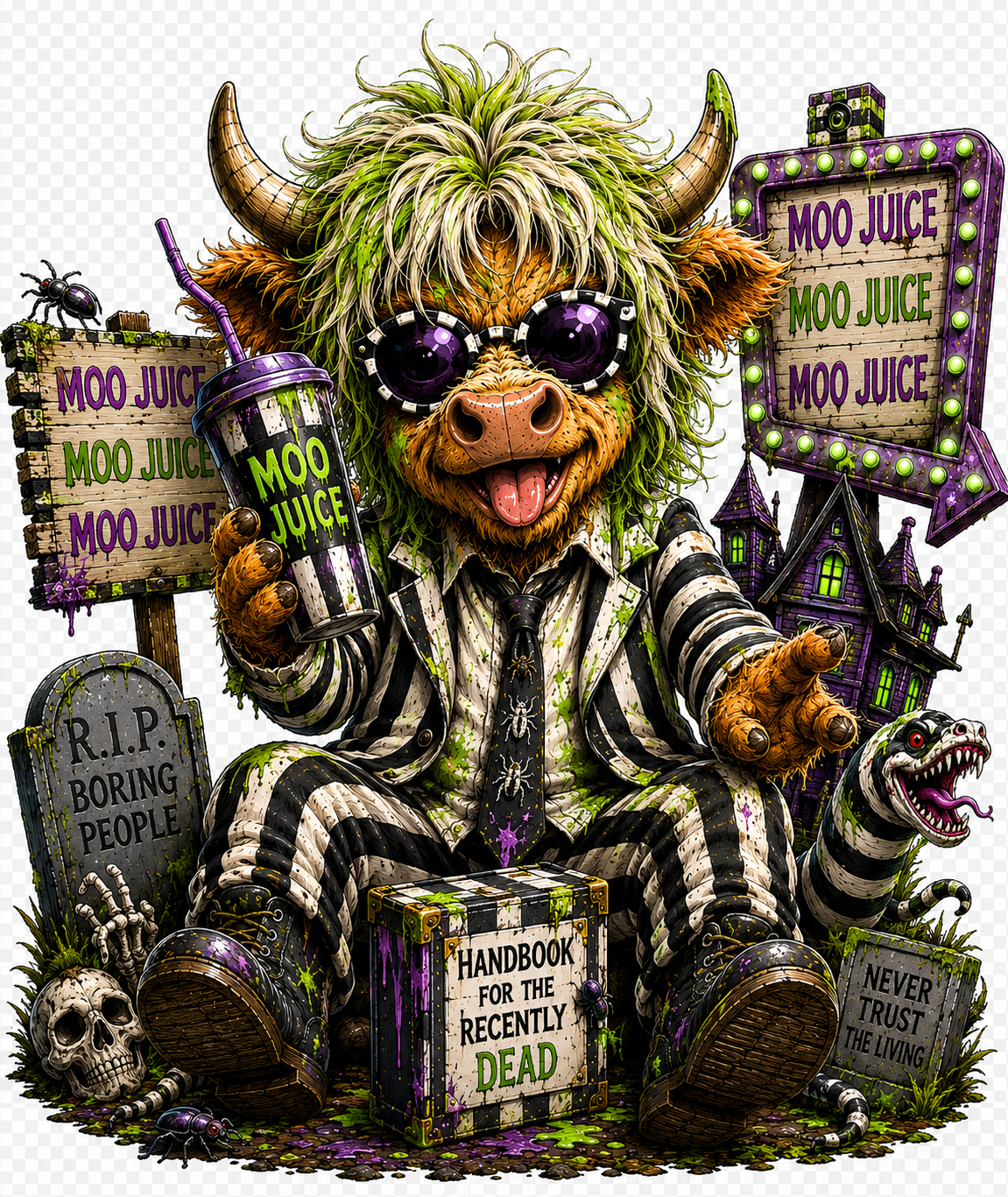 Good Cows Gone Bad – Halloween Highland Cow Digital Download 5/$3 Sale