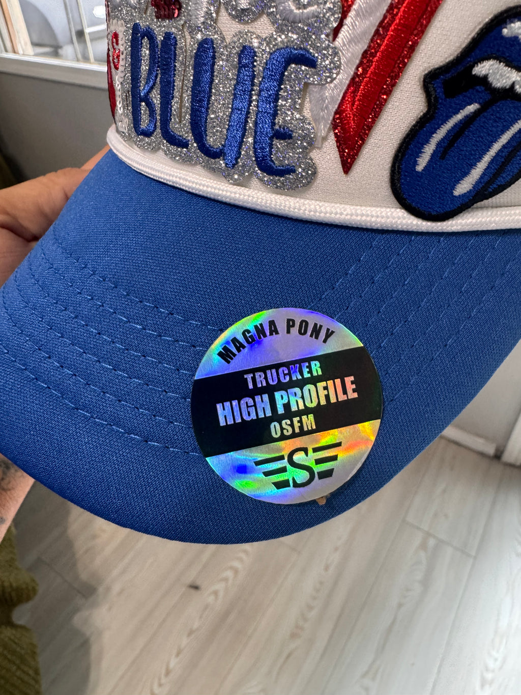 RED WINE AND BLUE trucker hat