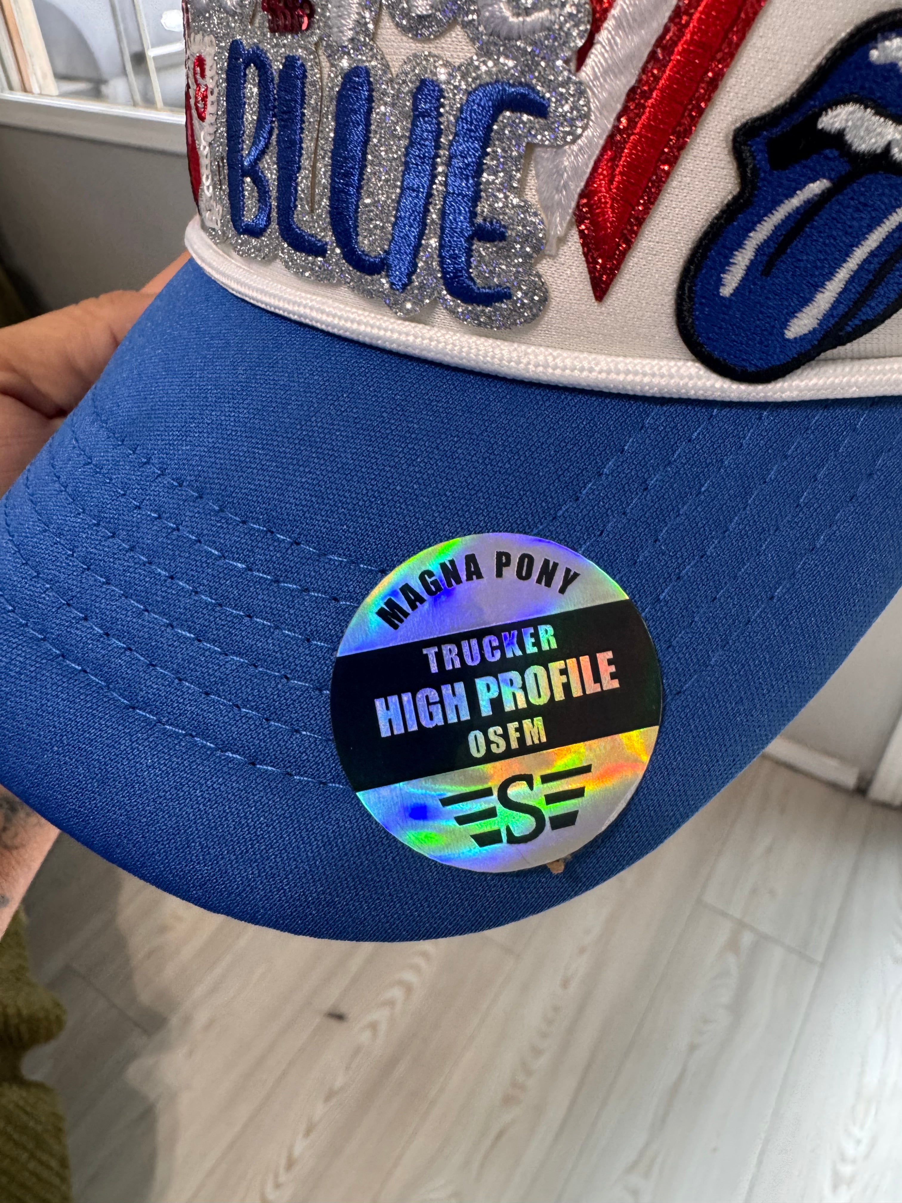 RED WINE AND BLUE trucker hat