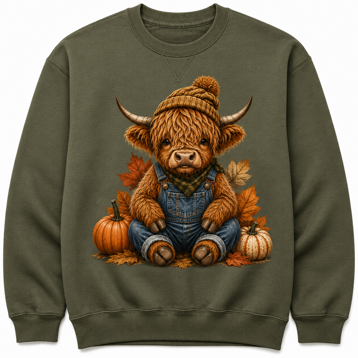 Highland Cow Fall Crewneck Sweatshirt