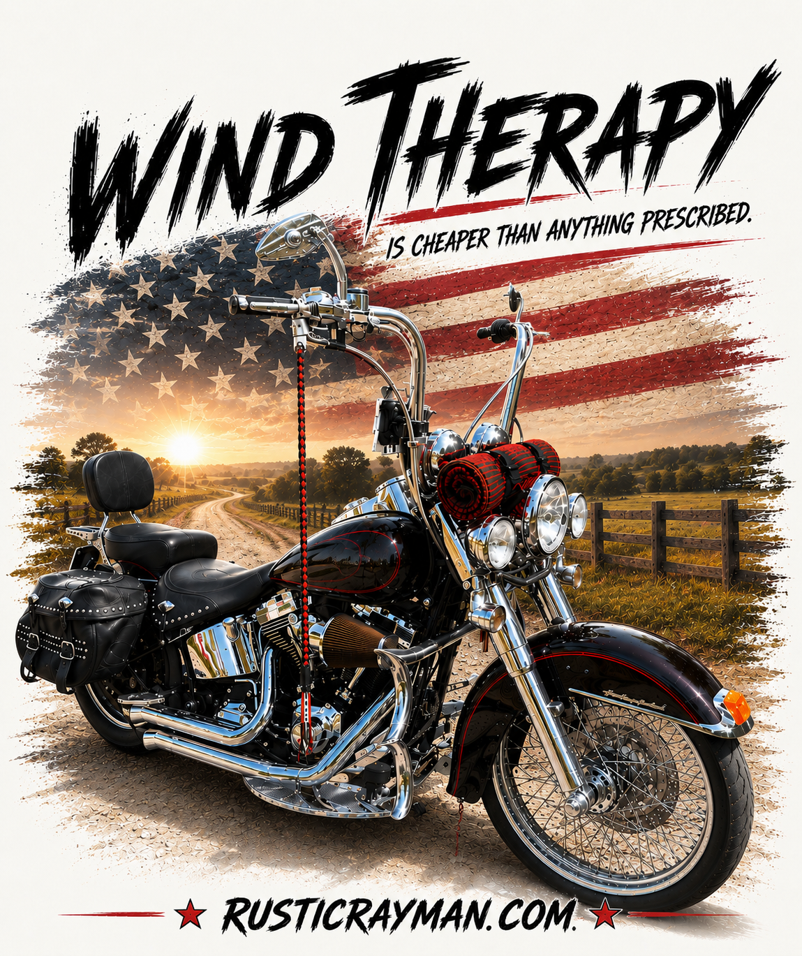 Rustic Rayman Co. – Wind Therapy Motorcycle T-Shirt