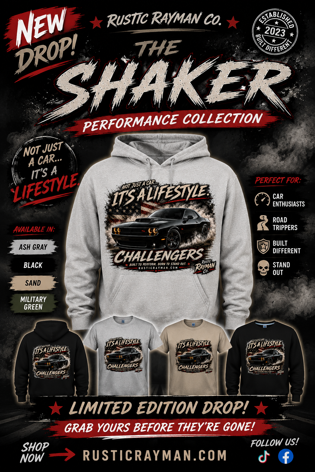 The Shaker Hoodie | Rustic Rayman Performance Collection | Limited Edition