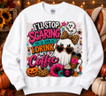 I’ll Stop Scaring You As Soon As I Drink My Coffee | Funny Halloween Crewneck