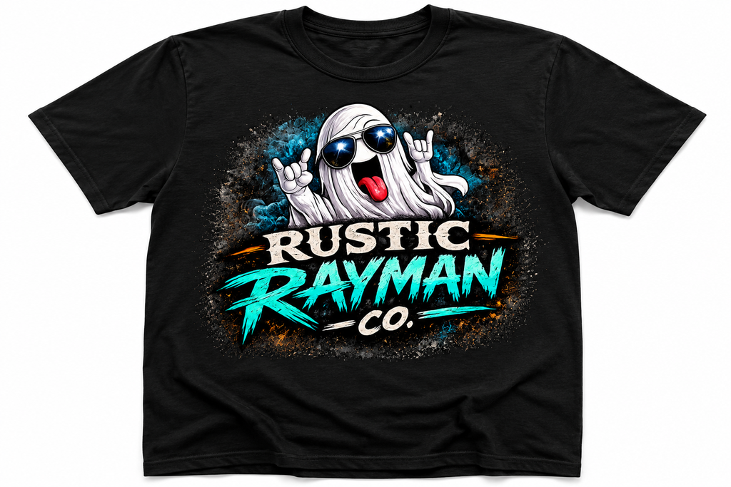 👻 Rustic Rayman Ghost Logo Halloween Collection Tee