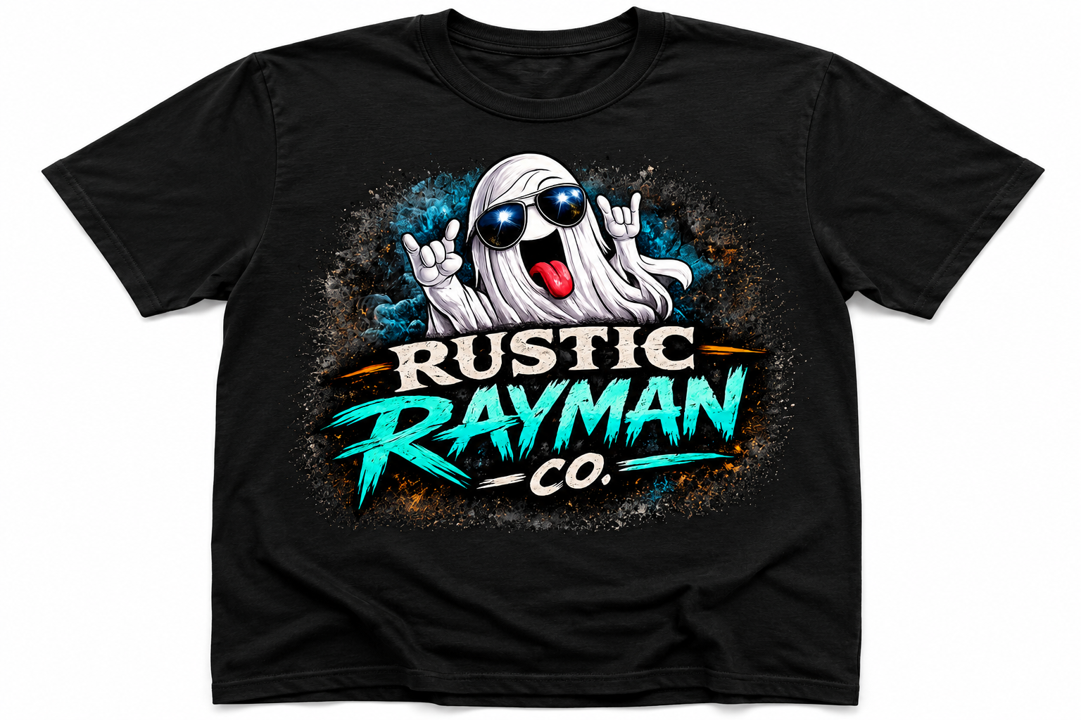 👻 Rustic Rayman Ghost Logo Halloween Collection Tee