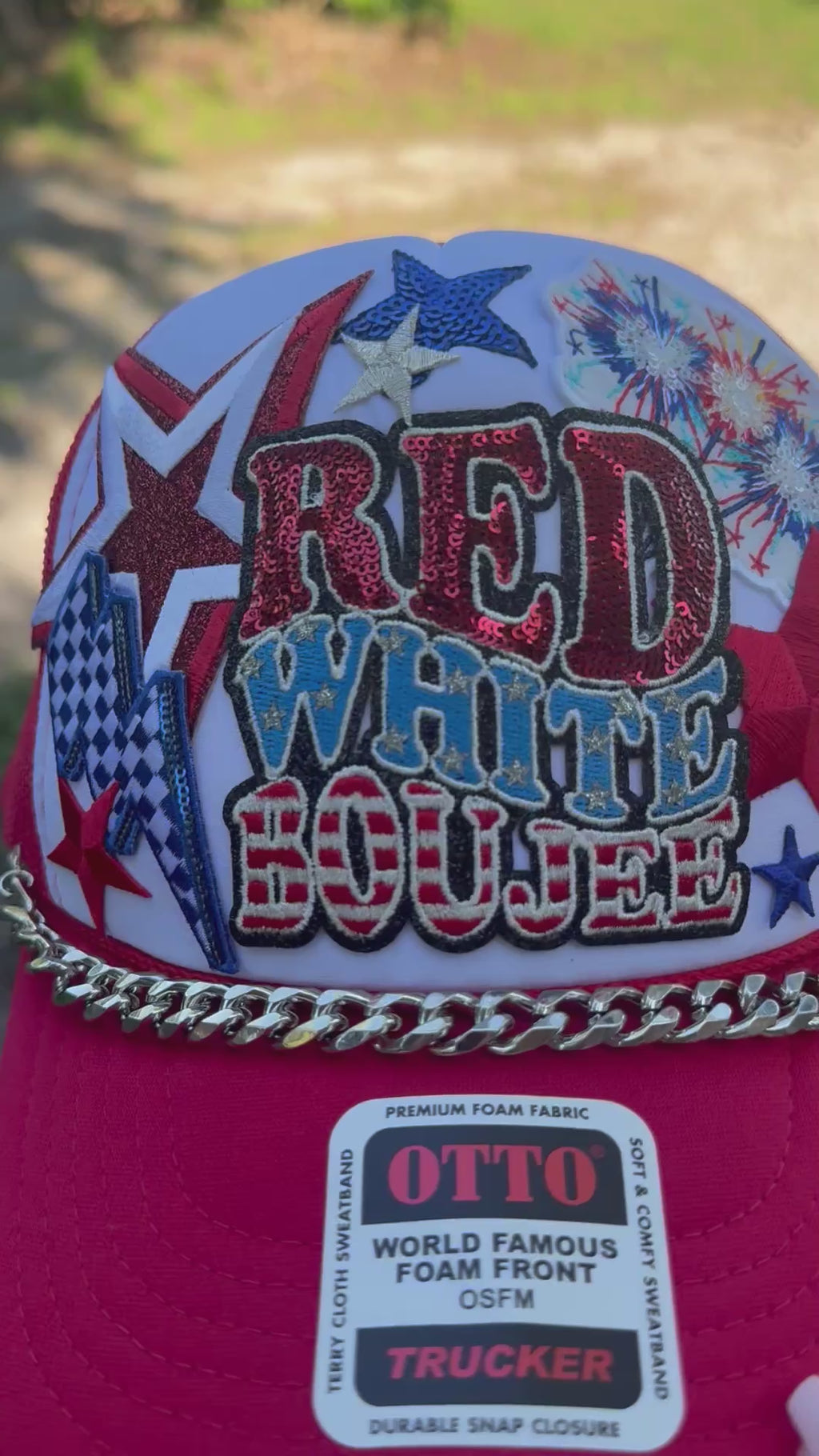 Red White and Boujee Trucker hat