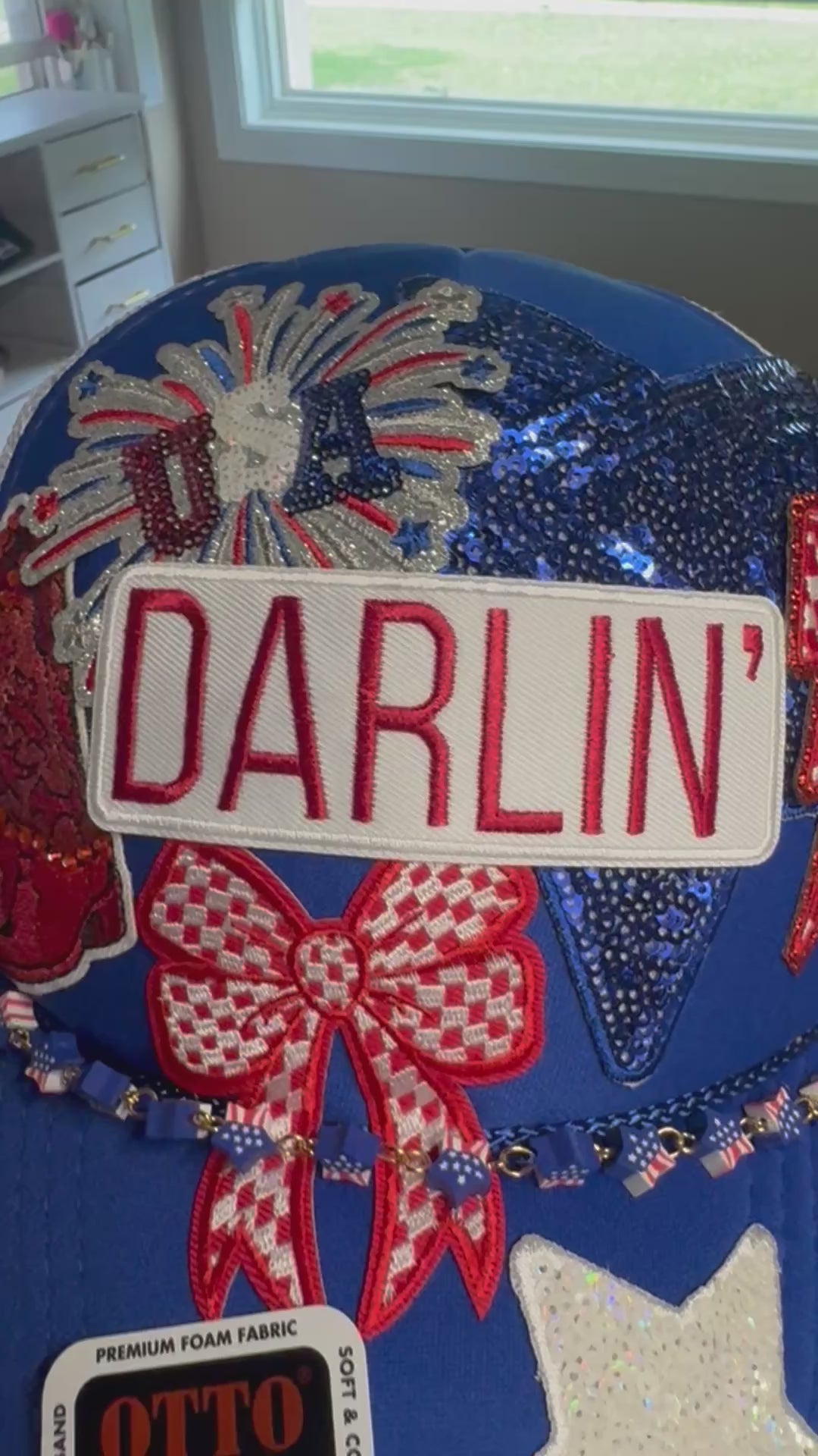 USA red white and blue trucker hat